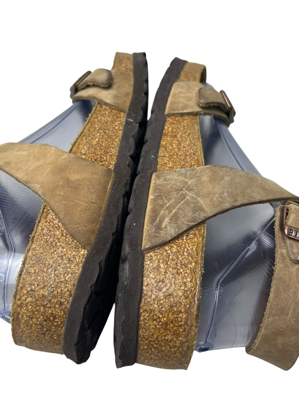 Birkenstock Yara Strappy Size 36 (5-5.5) Brown Suede Ankle Strap Leather Sandals - Picture 9 of 15